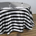 thumbnail image 6 of Efavormart 120" Black & White Stripe Satin Round Tablecloth Seamless Tablecloths For Wedding Party Event Decoration, 6 of 8
