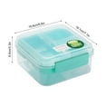 thumbnail image 3 of Stackable Divided Lunch Box Bento Container Double Layer Leakproof Microwave Safe Compartment Meal Prep Container for Office Campus, 3 of 5