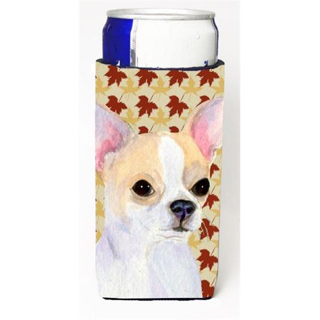 

Chihuahua Fall Leaves Portrait Michelob Ultra bottle sleeve for Slim Can