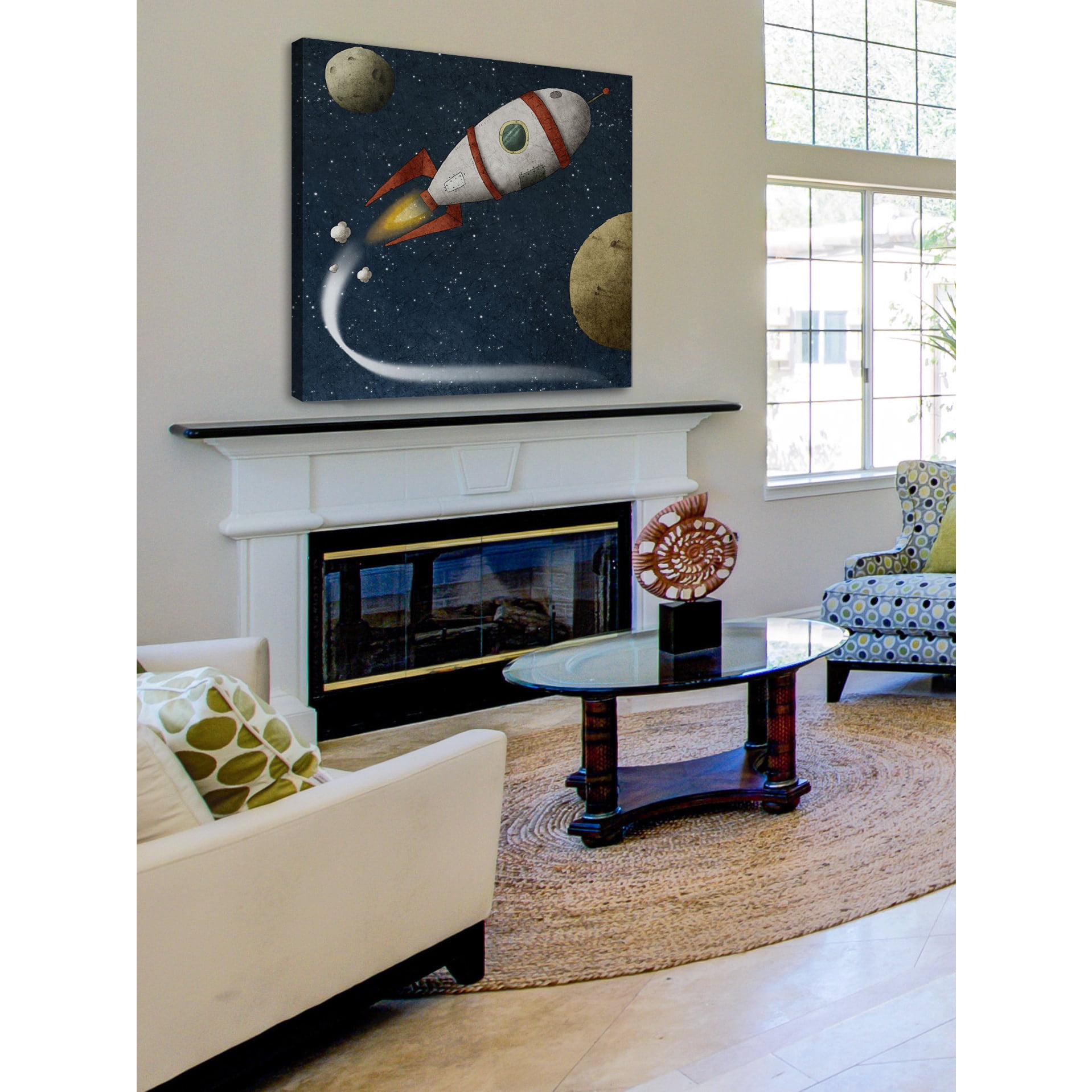 "Space Travel" Painting Print on Wrapped Canvas