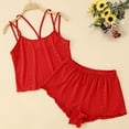 thumbnail image 2 of BRICH Women's Elegant Sleeveless Cami Tops and Shorts 2 Piece Sleepwear Sets with Breathable Comfort Outfits Red M, 2 of 5