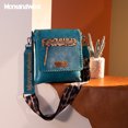 thumbnail image 5 of Montana West Crossbody Bags for Women with Dual Compartments Western Crossbody Purse with Leopard Print Guitar Strap, Turquoise, 5 of 8