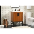thumbnail image 2 of Elegant Decor Eugene 24" Aluminum MDF Single Bathroom Vanity in Teak, 2 of 8