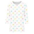thumbnail image 5 of Bowake T-Shirts de Pâques pour Femmes Été Mignons Hauts Grande Taille pour Femmes Col Rond Manches 3/4 T-Shirts Graphiques Œuf de Pâques, 5 of 5