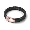 thumbnail image 1 of 18k Rose Gold | Infinity Braid | Leather Bracelet, 1 of 5