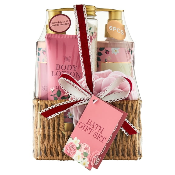 Bath Gift Set, Joyous Garden Scent, 6 Pieces