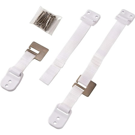 Safety 1st 11014 White Furniture Wall Straps 2 Count