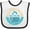 White and Black, variant on Inktastic Jacksonville Beach Florida Matching Boys or Girls Baby Bib