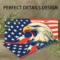 thumbnail image 4 of License Plate, Eagle Profile with American Flag Decorative Front,Personalized Stainless Steel License Plate Cover For Men Women,12.2" X 6.2", 4 of 7