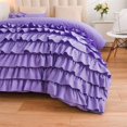 thumbnail image 6 of NTBED Purple Ruffle Comforter Set Twin Size Multi-Layers Ruffled Shabby Chic Bedding Set for Girls Women, 6 of 6