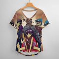 thumbnail image 6 of Gorillaz Women's Shirt V-Neck Breathable Short-Sleeve T-Shirt Casual Fashion Tee Soft & Trendy Blouse XL, 6 of 8