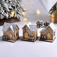 joyioe Christmas Village Sets LED Lighted Figurines Collection Room