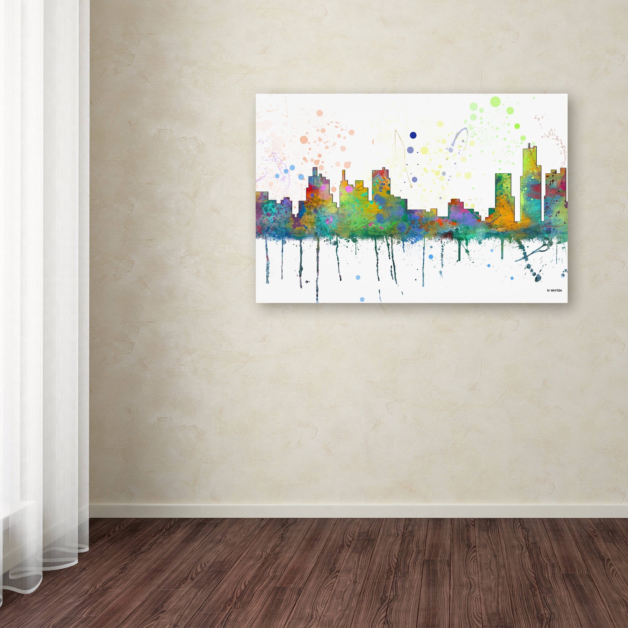 "Detroit Michigan Skyline Mclr-1" Canvas Art by Marlene Watson