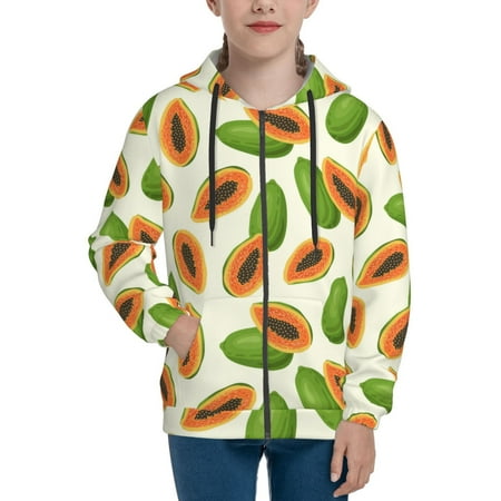 

Hoodies for Women Papaya green Long Sleeve Sweatshirt Drawstring Zip Up Hoodie with Pockets Teen Girl Clothes