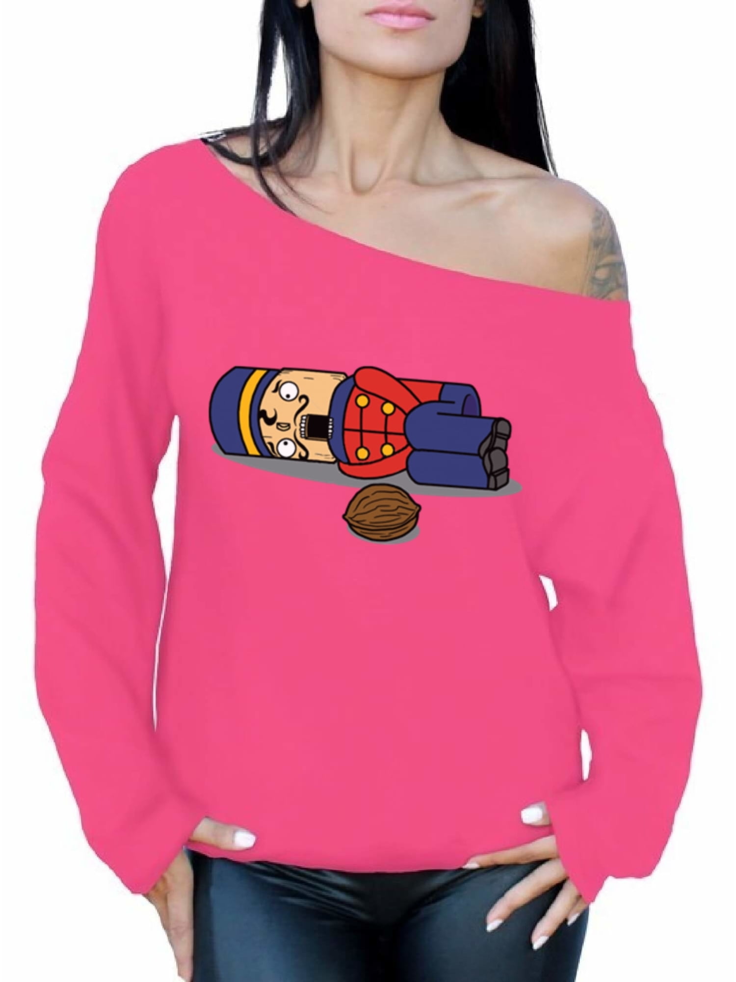 off the shoulder ugly sweater