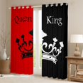 thumbnail image 2 of Feelyou Romantic Crown Curtains Pack of 2 (52x84 Each), Valentine's Day Window Curtains, 2 of 6