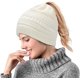 thumbnail image 1 of Desiderio Damen M?dchen Gestrickt Verdicken Hut mit Z?pfen Loch Loop Strickschal Strickmütze Wintermütze, 1 of 6