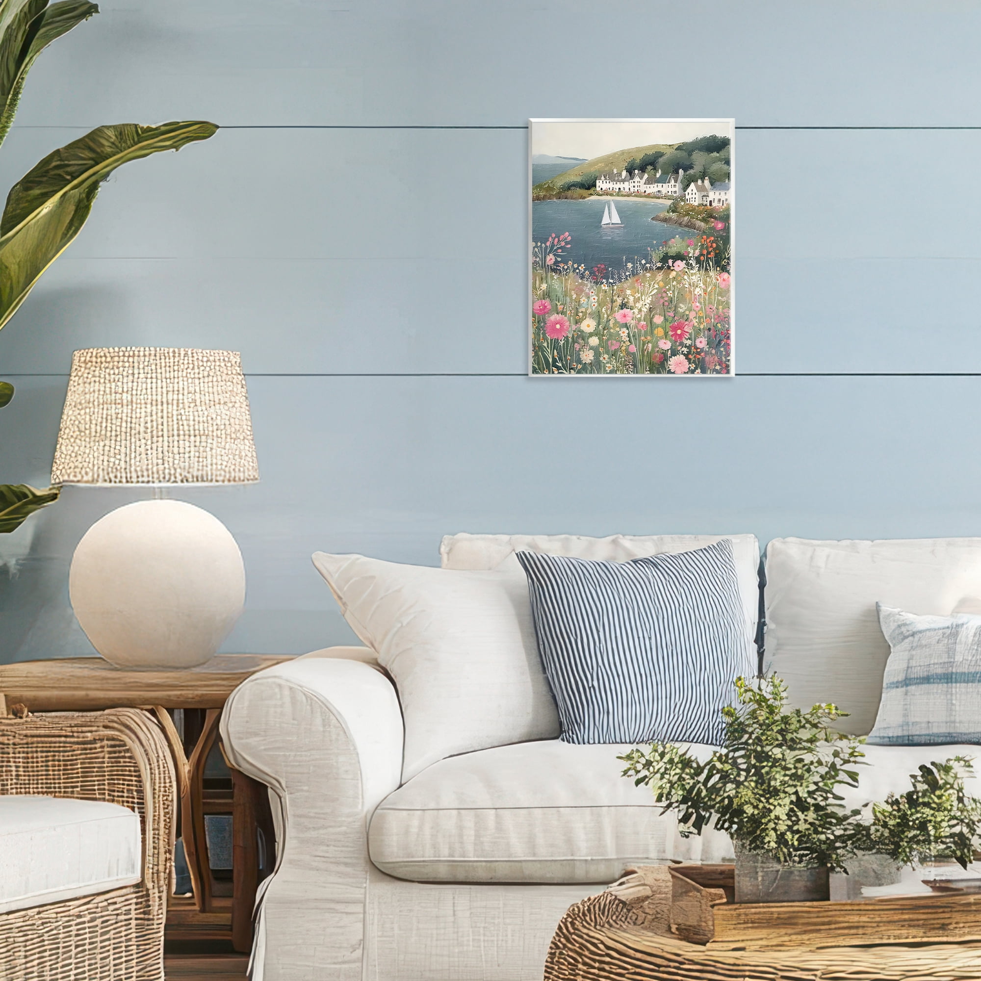 Stupell Industries Clifftop Meadow & Sailboat Wall Plaque Art, design by Riley B