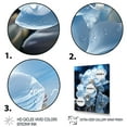 thumbnail image 3 of Designart "Blue White Flower landscape Pearlescent Orchids" Floral Floater Framed Wall Art Living Room, 3 of 7