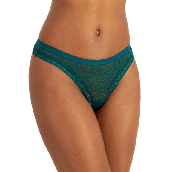 Jenni Womens Leopard Lace Thong