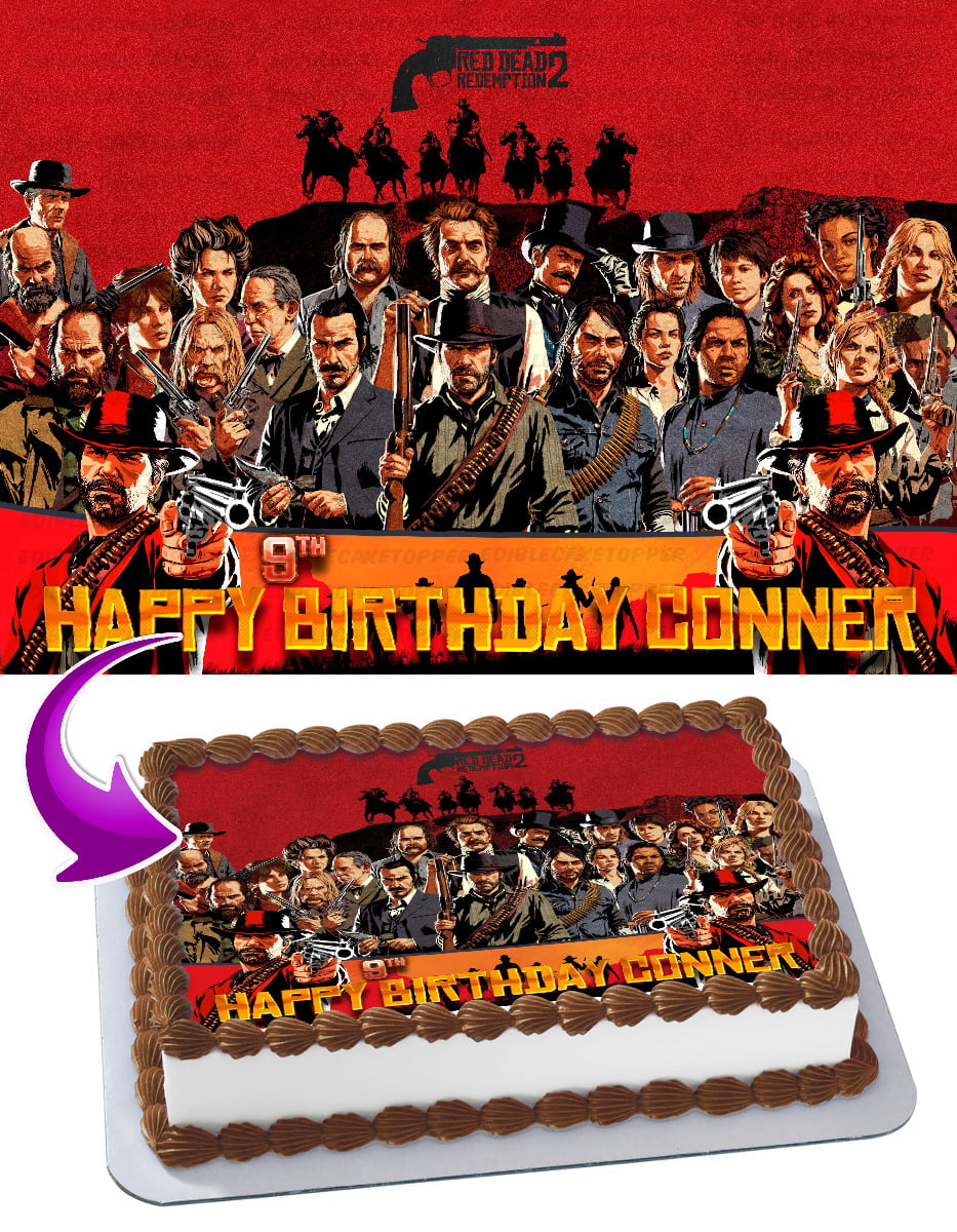 Details about    Red Dead Redemption 11 XBOX PS4 Game Cake Topper 
