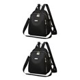 thumbnail image 4 of mmirethe Fashion Women Shoulder Bag Carry Essentials With Grace Waterproof Nylon Backpack Black+Large 2Set, 4 of 6