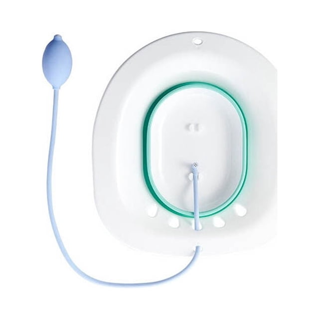 Matsuzay Bidet plegable Bañeras profesionales Masaje Sit Bath Baño portátil Inodoro medicado Bañera de descarga para ancianos embarazadas Juegos de accesorios de baño Blanco verde
