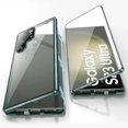 thumbnail image 1 of 360 Metal Frame Double Sided Glass Snap Lock Magnetic Case For Samsung Galaxy S24 S23 FE S22 Ultra S21 Plus Full Lens Protection, 1 of 7