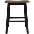 thumbnail image 5 of Xukmct 2 Pack Wood Counter Height Bar Stools for Kitchen, Dining Room, Brown+Black, 5 of 10