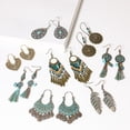 thumbnail image 2 of Pendientes retro exagerados de estilo étnico europeo y americano Pendientes de borlas de cuentas de arroz bohemios, 2 of 5