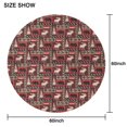thumbnail image 6 of Red Christmas Animal and Tree Pattern Round Tablecloth 60"x60",Wrinkle Wipeable Table Cloth for Kitchen Dining Room Picnic Patio Party, 6 of 6