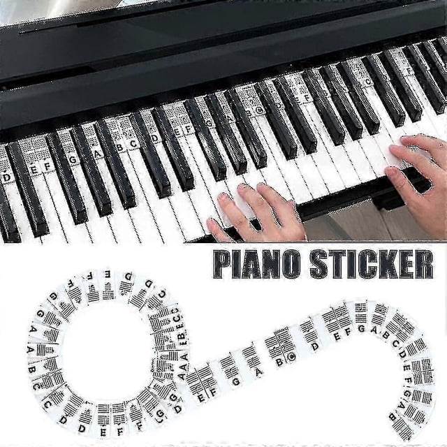 88 Keys Reusable Silicone Piano Keyboard Note Labels Piano Guide Stickers-yujia-yujia