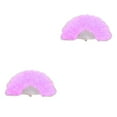 thumbnail image 4 of Cateissary Abanico de plumas Decoración Fiestas Cosplay Adorno de mano Aficionados Baile Rendimiento Accesorio Boda Adulto Luz púrpura Púrpura claro 2piezas, 4 of 6