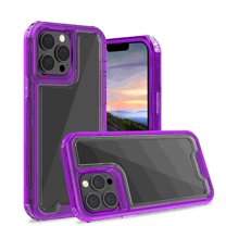 Crystal Clear Case for iPhone 8 Plus/7 Plus, [Not Yellowing][Military Grade Drop Tested] Transparent Shockproof Protective Phone Case Hard PC   Soft Silicone Slim Cover,Lightpurple
