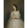 thumbnail image 2 of Franz Xaver Winterhalter 19x24 Black Ornate Framed Double Matted Museum Art Print Titled: Portrait of Mrs Vanderbyl (1866), 2 of 5