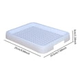 thumbnail image 2 of koolsoo Rabbit Litter Tray Rabbit Toilet Portable with Grate Double Layer Guinea Pig Litter Pan Bunny Potty for Small Animals Ferrets White, 2 of 9