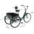 thumbnail image 4 of PRIJESSE 26 inch Adults Tricycle 7-Speed Three Wheel Bike Cruising with Rear Storage Basket (Green）, 4 of 11