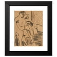 thumbnail image 2 of Ernst Ludwig Kirchner 12x14 Black Modern Framed Museum Art Print Titled - Bathing Couple in the Studio (1908), 2 of 5