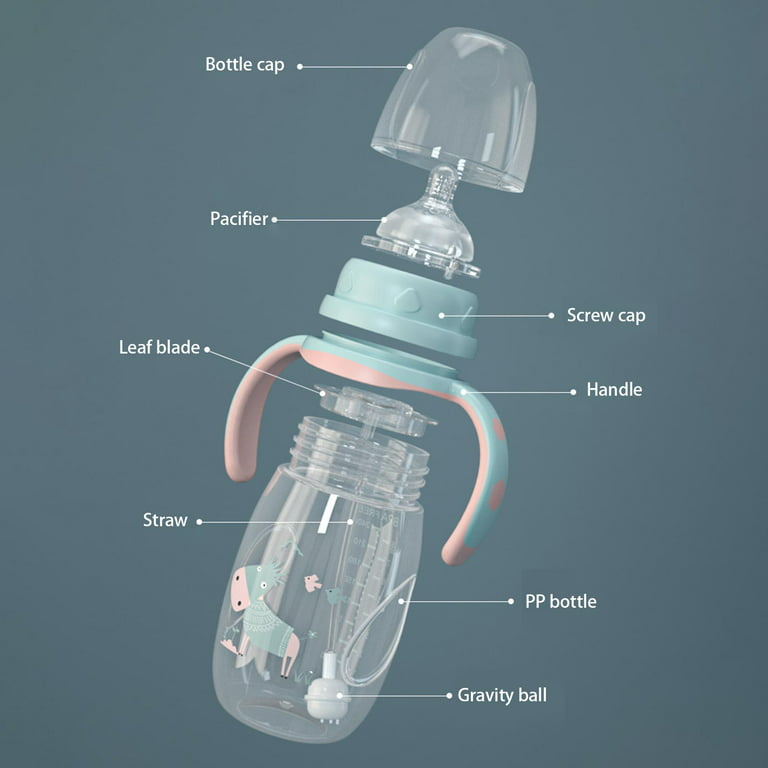 300ml Kids Bottle Wear-resistant Leak-proof Kids Baby Sippy Cup Large  Capacity
