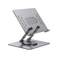 thumbnail image 4 of Incipio Translucent Adjustable Laptop Stand for Desk, Foldable, Portable Computer/Tablet Stand 360° Rotating-Gray, 4 of 13