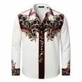 thumbnail image 4 of xfsWaSs Stylish Shirts For Men Western Cowboy Shirt Printed Casual Button Down Long Sleeve Shirt Classic Fit Dress Shirts Festival Party Tops, 4 of 4