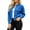 Blue Z, variant on Button Down Collared Long Sleeve Jackets for Women Casual Work Tops - Loose Fit Chest Pocket Shirt Jacket for Daily Wear.