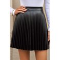 thumbnail image 1 of POGLIP Women's Black Pleated High Waist Mini Skirt, 1 of 5