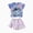 Stitch, variant on Princess Girls Ariel Graphic Crop Tee and Mermaid Dress-Style Shorts Summer Pink Outfit Set Baby Toddlers 2T
