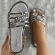 thumbnail image 2 of Amzcrzy Zapatos de mujer,Zapatos de mujer,Zapatillas de mujer, Zapatillas de verano con punta redonda para mujer, sandalias de playa con flores a la moda, chanclas planas informales Sandalias Mujer Z, 2 of 5