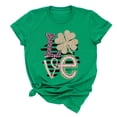 thumbnail image 1 of Birdeem T-Shirt Décontracté pour Femmes Imprimé Jour de la Saint-Patrick à Manches Courtes, 1 of 6