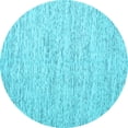thumbnail image 1 of Ahgly Company Indoor Round Abstract Light Blue Contemporary Area Rugs, 4' Round, 1 of 4
