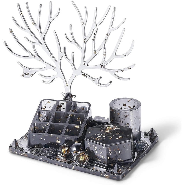 Moldes De Resina De Silicona ZHAOCHENG 32 Piezas Para Bandejas De Exhibición De Joyas