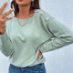 thumbnail image 3 of Blusa de suéter de punto con botones en el hombro y cuello redondo para mujer Fridja ghj987+3958, 3 of 8