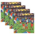 thumbnail image 5 of Iauyy Satin Napkins Set of 1- Summer Music Festival Illustration DIY Printing Decoration Cloth Napkin- Easy Care for Home/Party, 5 of 8